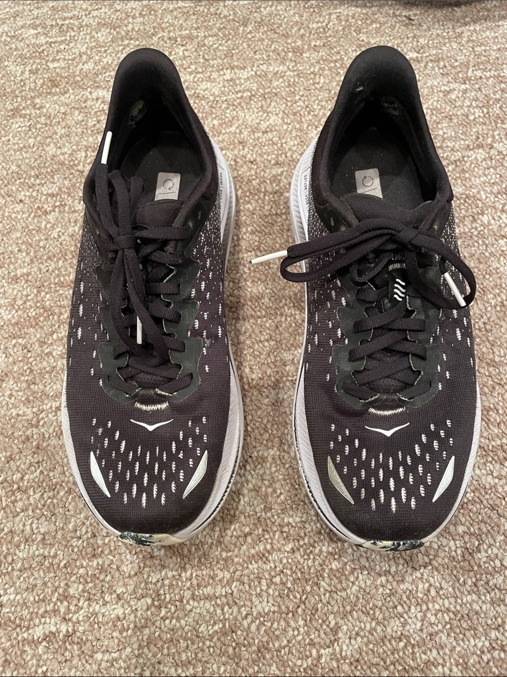 Women’s Black Running Sneakers with White Accents